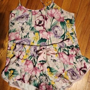Victoria's Secret Floral Pajama Set - Pink, Purple, Yellow